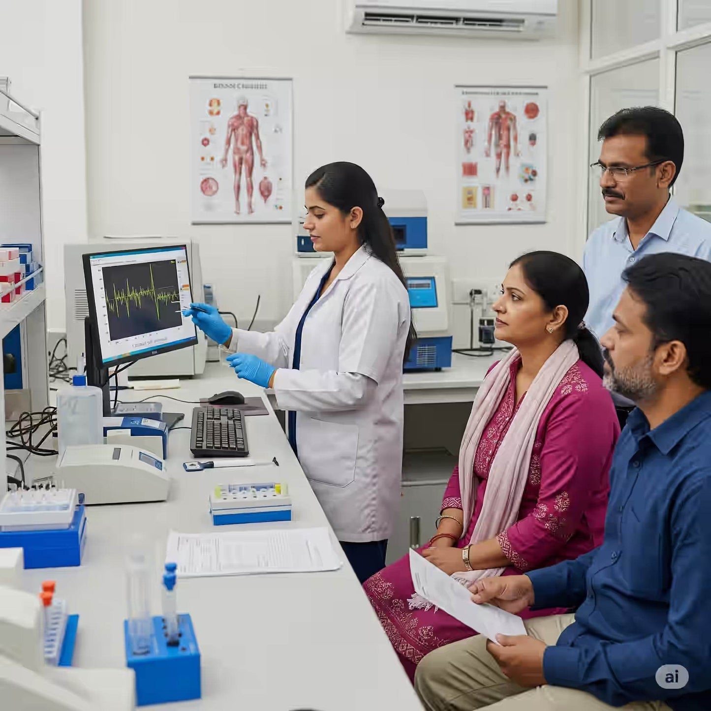 HbA1c Test with Graph - healthcare nt sickcare