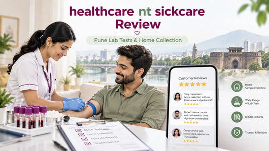 healthcare nt sickcare review showing a patient checking Pune diagnostic service feedback