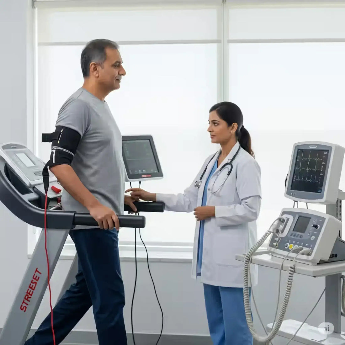 TMT and Stress Test treadmill ECG procedure and cardiac testing support in Pune