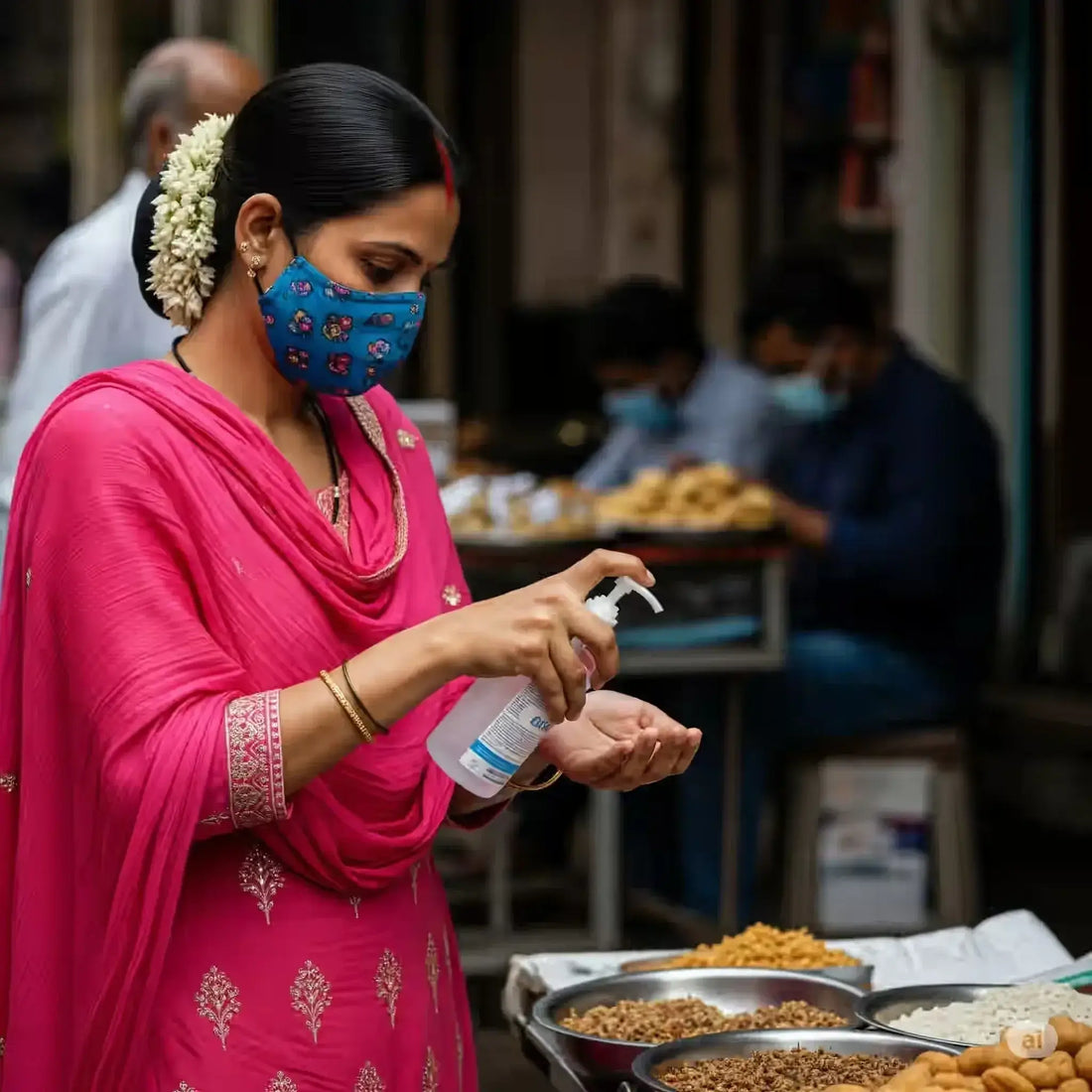 Face Mask and Hand Sanitizer guidance for respiratory protection and hand hygiene in Pune