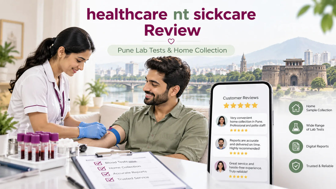 healthcare nt sickcare review showing a patient checking Pune diagnostic service feedback