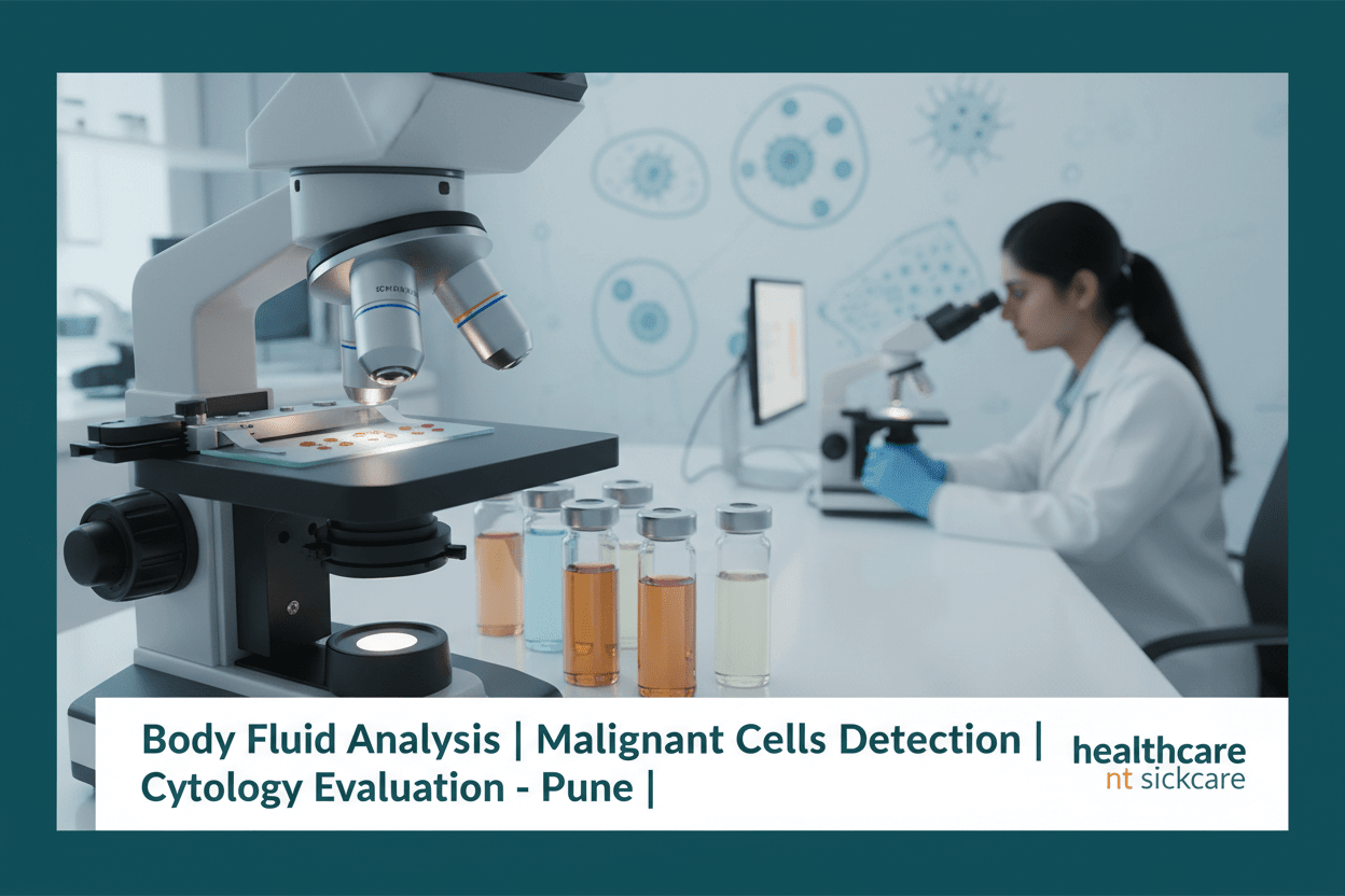 Microscope used for body fluid analysis for malignant cells body fluid analysis Pune in cytology evaluation.